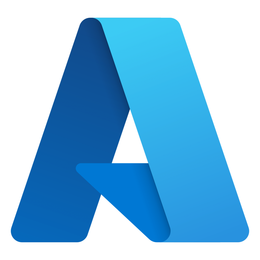 Das Bild zeigt das blaue Microsoft Azure Logo, das für IT Sicherheit und Cloud-Lösungen steht.