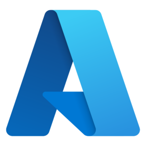 Das stilisierte "A" in Blau repräsentiert Microsoft Azure und symbolisiert die Cloudlösungen von CodeKlar GmbH.