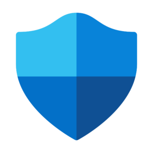 Ein stilisierter blauer Schild symbolisiert Sicherheit und Schutz, passend zum Defender-Bild der CodeKlar GmbH.