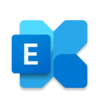 Das Logo von Exchange Online zeigt ein markantes 'E' vor einem stilisierten Hintergrund in Blau, passend zu CodeKlar GmbH.