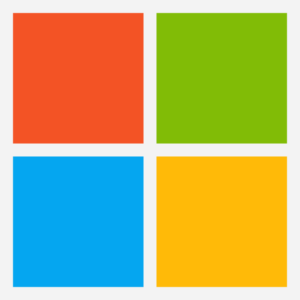 Das Microsoft-Logo zeigt ein kreatives Design aus bunten Quadraten.