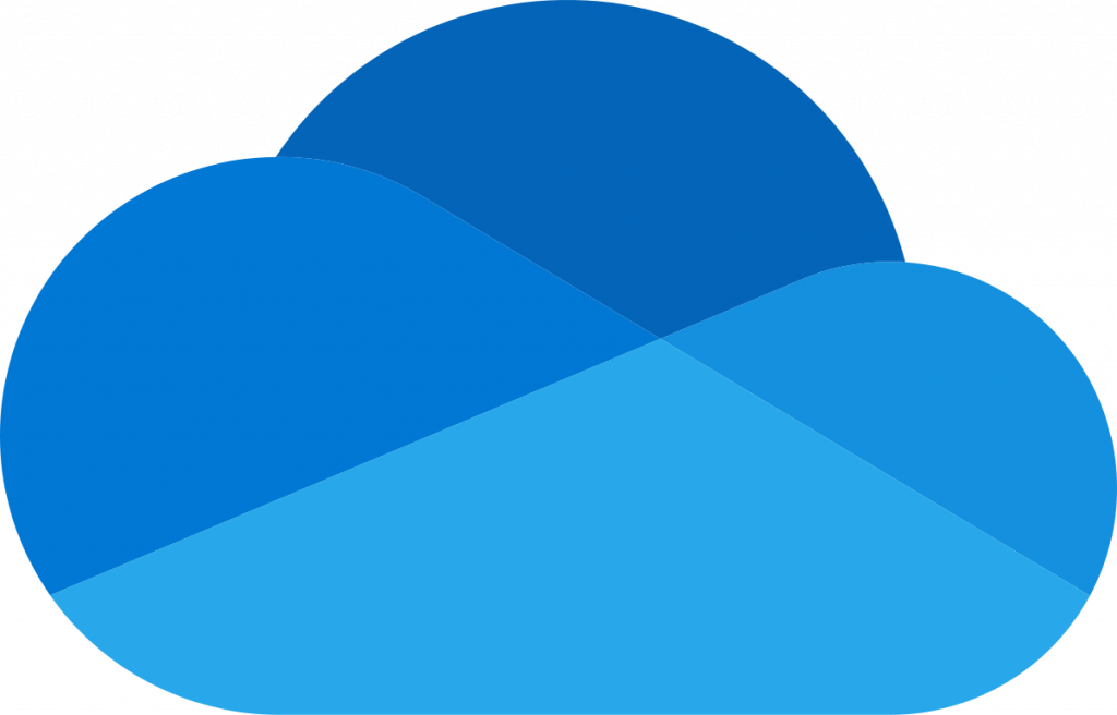 Das OneDrive-Logo zeigt eine stilisierte blaue Wolke, die für Microsofts Cloud-Speicherlösung steht.
