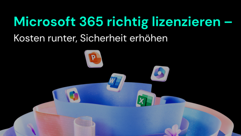 Die Grafik zeigt Symbole von Microsoft 365 in einem kreativen Design, das die IT-Lizenzierung unterstützt. | © CodeKlar GmbH