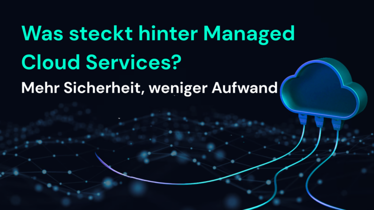 Eine stylisierte Wolke mit Netzwerkverbindungen symbolisiert die Vorteile von Managed Cloud Services für IT mit Microsoft 365 und Azure.