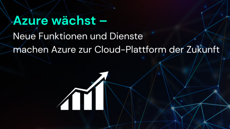 Das Bild zeigt ein wachsendes Diagramm, das die Fortschritte von Azure als führende Cloud-Plattform für IT und Microsoft 365 darstellt.