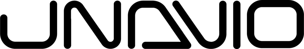 Das UNAVIO-Logo in Schwarz repräsentiert die IT-Lösungen von CodeKlar GmbH, einschließlich Microsoft 365 und Azure.