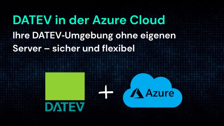 DATEV wird in der Azure Cloud präsentiert, um eine sichere und flexible IT-Lösung von CodeKlar GmbH zu ermöglichen.