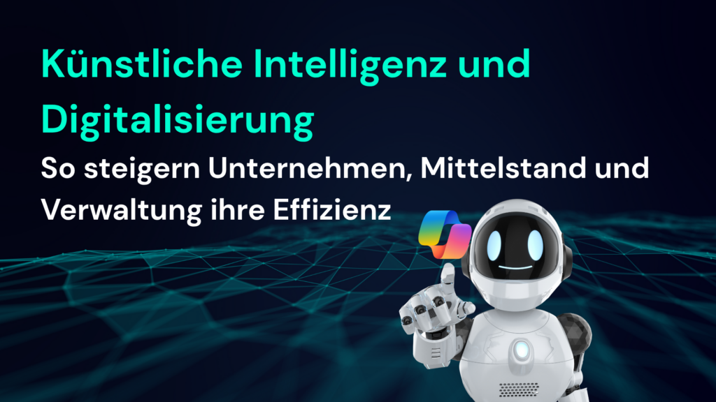 Ein Roboter zeigt ein Daumen-hoch-Symbol, um die Effizienzsteigerung durch Künstliche Intelligenz und Digitalisierung zu verdeutlichen.
