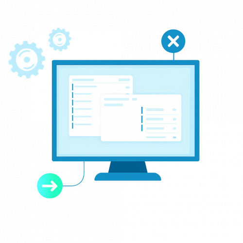 Ein Computerbildschirm zeigt eine Benutzeroberfläche zur Endgeräteverwaltung, die IT-Sicherheit mit CodeKlar optimiert.