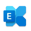 Das Bild zeigt das blaue Exchange Online-Logo, das für IT Sicherheit und Cyber Security steht.